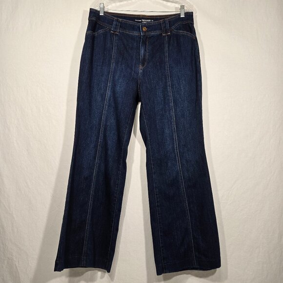 Chico's Dark Blue Flare Jeans - Picture 1 of 16